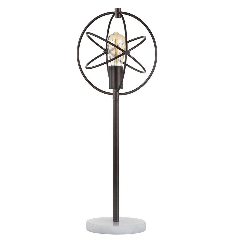 Novelty Table Lamp With Globe Shade - Black
