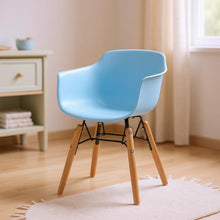Load image into Gallery viewer, Heavy Duty Plastic And Wood Juvenile Side Chairs (Set of 4) - Blue
