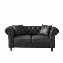 Load image into Gallery viewer, Chesterfield Loveseat, High Tech Fabric Roll Armrest
