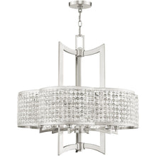 Load image into Gallery viewer, 26'' Six Light Dimmable Chandelier With Shades - Nickel
