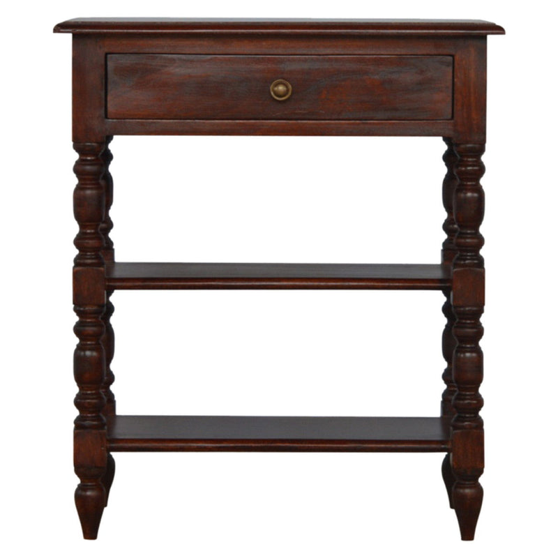24" Solid Wood Two Drawer Dresser - Brown