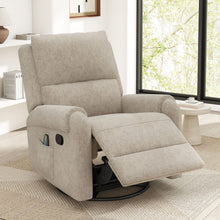 Load image into Gallery viewer, Manual Recliner Massage Chair With Swivel Rocker, 8 Massage Modes, Side Storage Pocket

