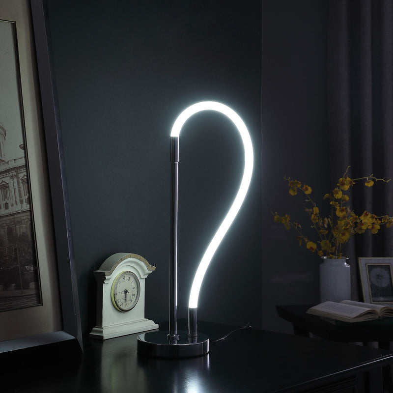 Bedside LED Table Lamp - Silver