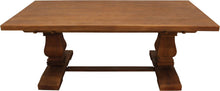 Load image into Gallery viewer, 81" Solid Wood Trestle Base Dining Table - Brown
