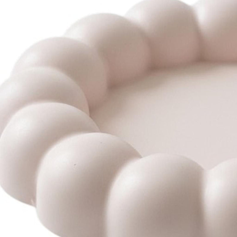 5" Resin Handmade Round Trinket Tray - Pale Pink