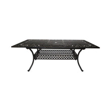 Load image into Gallery viewer, Outdoor Extendable Aluminum Dining Table With Pattern Table Top And Curved Legs - Copper
