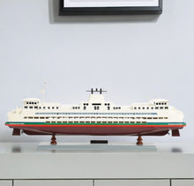 Load image into Gallery viewer, Washington Ferry Boat Hand Painted Decorative Boat - Brown / White
