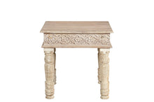 Load image into Gallery viewer, Distressed Solid Wood Square End Table - Natural
