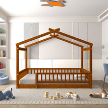 Load image into Gallery viewer, Bed House Bed Frame With Fence
