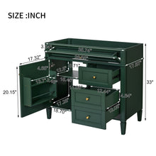 Load image into Gallery viewer, Bathroom Vanity With 2 Drawers And Tip-Out Drawer, Storage Cabinet
