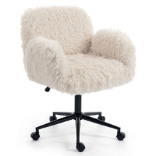 Load image into Gallery viewer, Swivel Chair With Adjustable Armrests And Wheels For Home Office - Beige
