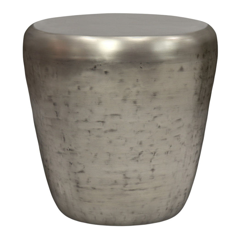 22" Metal Round End Table - Silver