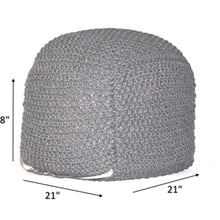 Load image into Gallery viewer, Semi Rounded Pouf, Cable Knitted, Perfect Seating
