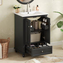 Load image into Gallery viewer, Modern Bathroom Vanity With Sink, Cabinet With Drawer And Dividers, Rectangular Storage Unit
