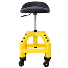 Load image into Gallery viewer, Pneumatic 360 Degree Swivel Stool, Mechanics Rolling Creeper Seat, Heavy Duty Rolling Mechanics Stool, Shop Stool With Casters
