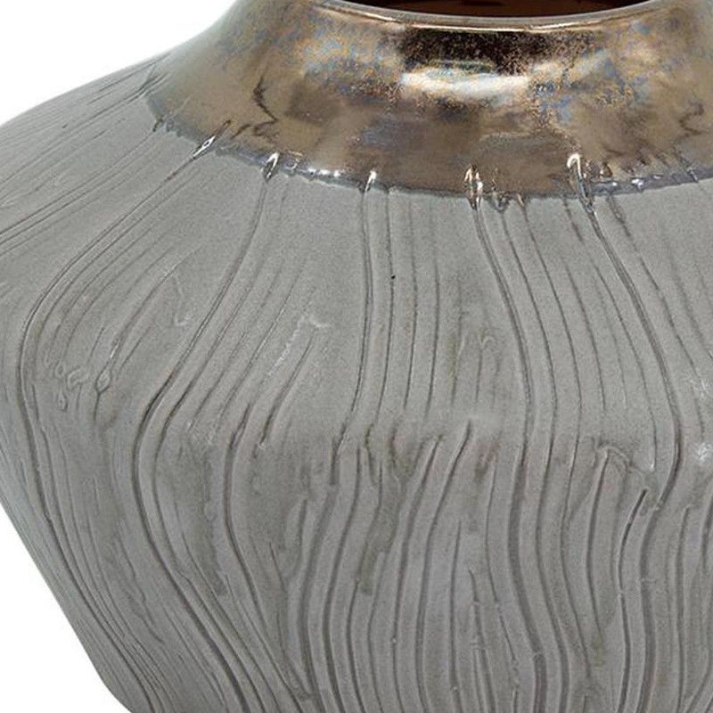 Round Table Vase - Bronze / Gray