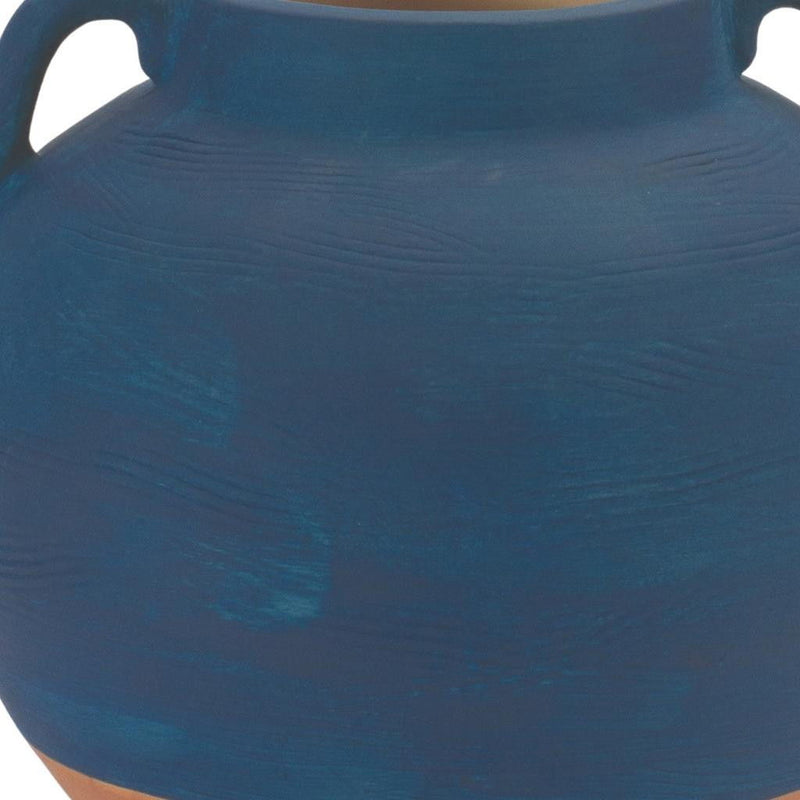 Round Urn (632622) - Blue / Terra Cotta