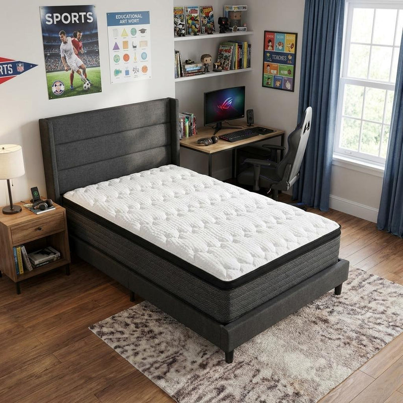 Foam Plush Euro Top Hybrid Mattress (746923) - Twin