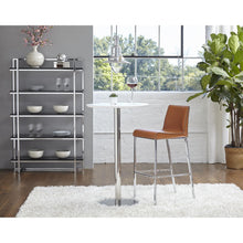 Load image into Gallery viewer, Metallic Rounded Steel Bar Table - White And Silver
