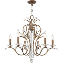 Load image into Gallery viewer, 26'' Six-Light Dimmable Chandelier With Shades - Bronze
