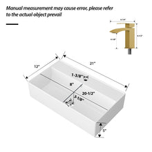 Load image into Gallery viewer, Wall Mounted Rectangular Bathroom Sink With Towel Bar
