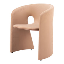 Load image into Gallery viewer, Upholstered Fabric Dining Arm Chair - Tan / Beige
