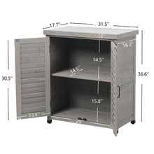 Load image into Gallery viewer, Potting Bench With Storage Cabinet And Metal Table Top For Outdoor
