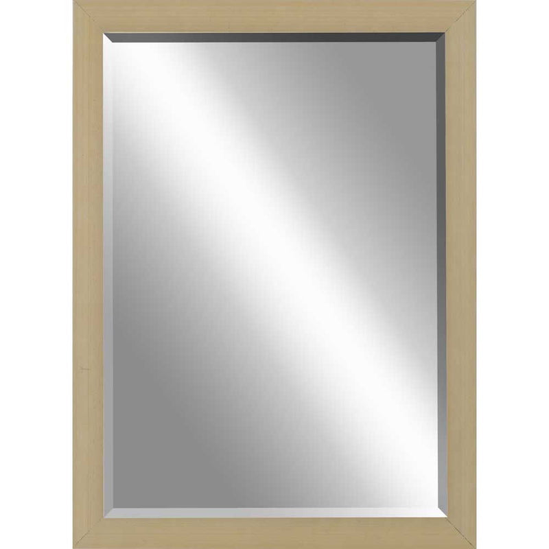 39" Solid Wood Framed Accent Mirror - Silver