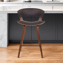 Load image into Gallery viewer, Iron Low Back Counter Height Bar Chair - Brown / Black
