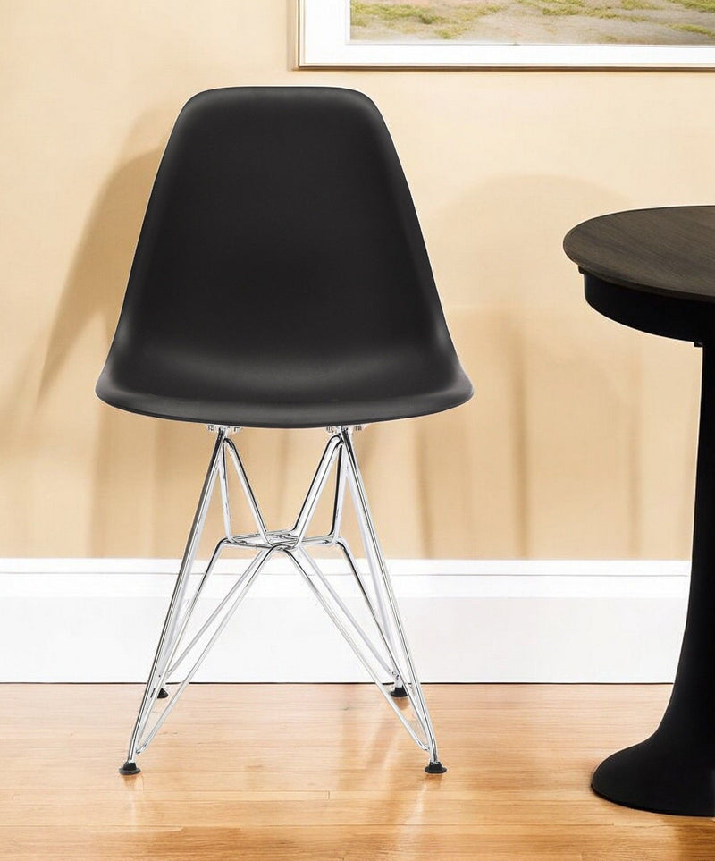 Steel Dining Side Chair - Black