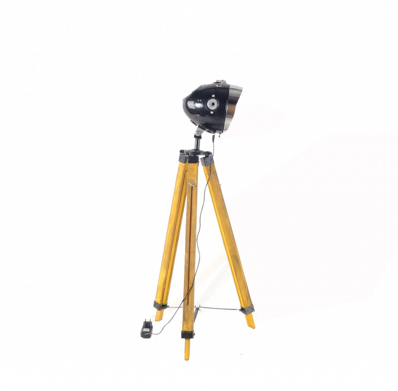 Tripod Floor Lamp With Cone - Brown
