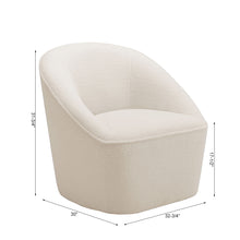 Load image into Gallery viewer, Anson - Swivel Chair With Soft Rounded Back - Off White
