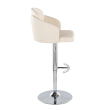 Load image into Gallery viewer, Dahlia - Contemporary Adjustable Barstool With Swivel With Rounded T Footrest (Set of 2)
