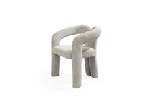 Load image into Gallery viewer, Boucle Partially Open Back Dining Arm Chair - Dark Gray
