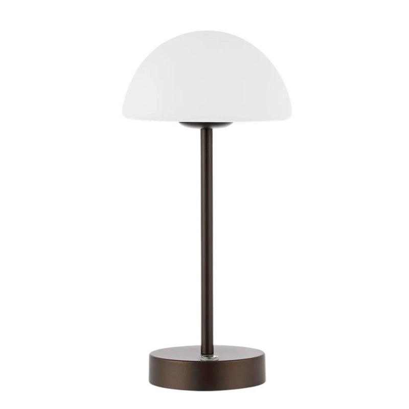 USB Table Lamp With Dome Shade - Antiqued Bronze