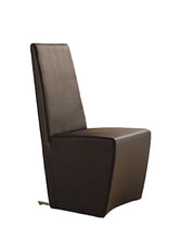 Load image into Gallery viewer, Upholstered Faux Leather Dining Side Chairs (Set of 2) - Dark Brown
