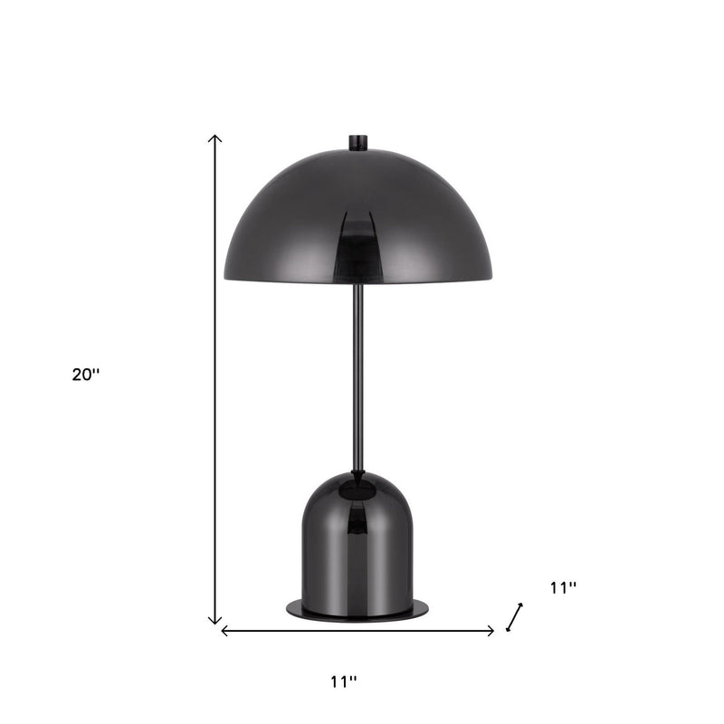 Desk Table Lamp With Half Dome Shade - Gunmetal Dark Gray