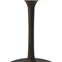 Load image into Gallery viewer, 30" Rounded Marble And Iron Pedestal Base Dining Room Table - White
