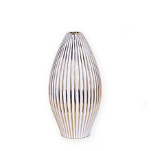 Load image into Gallery viewer, Striped Bud Vase - White / Gold
