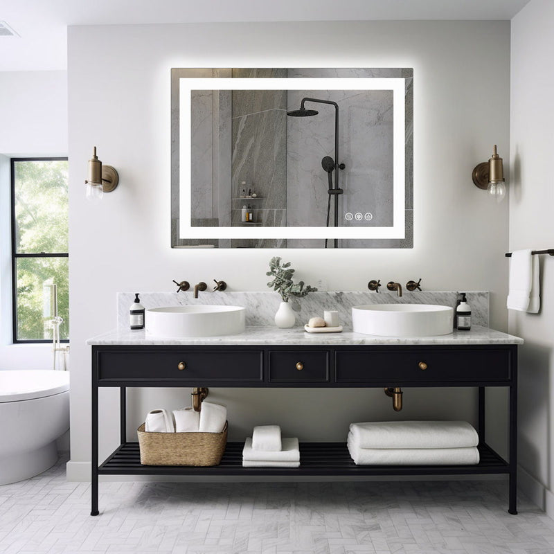 35'' Frameless Accent Mirror - White