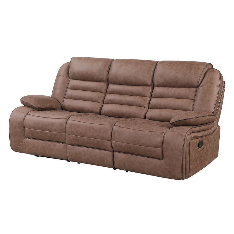 Lucius - Reclining Sofa With Manual Recline - Brown