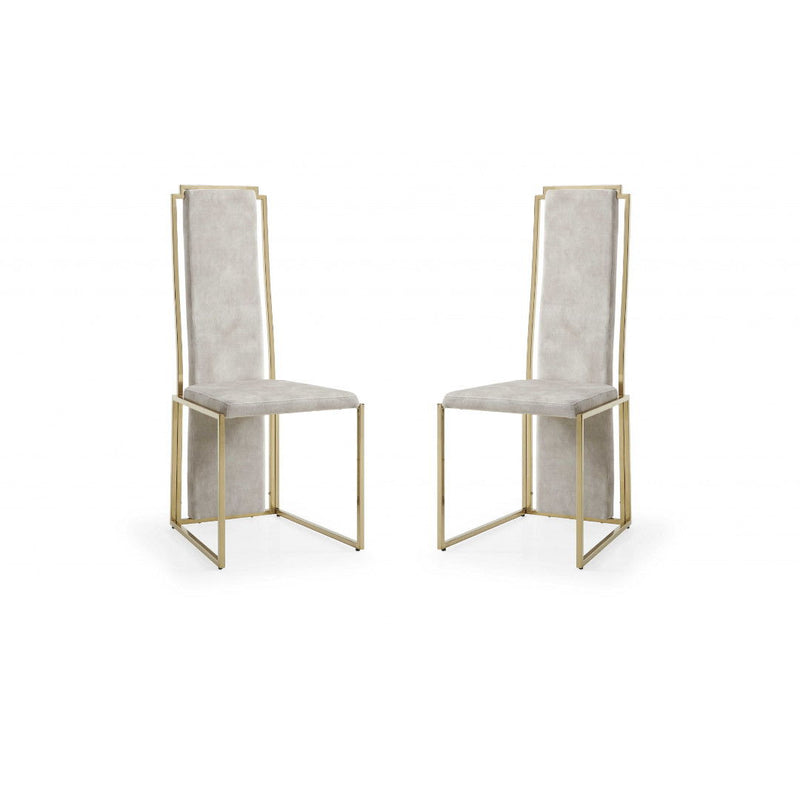 Upholstered Dining Side Chairs (Set of 2) - Beige