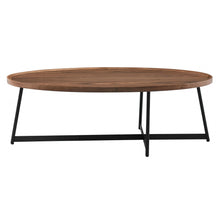 Load image into Gallery viewer, Metal Oval Coffee Table - Brown / Black
