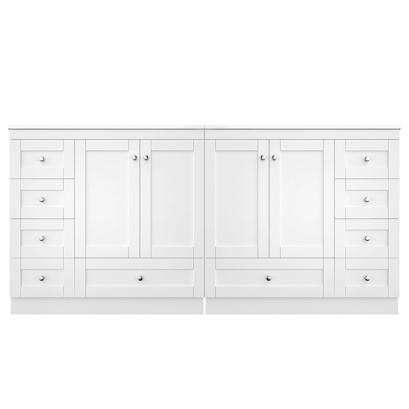 Shaker Free Standing Bathroom Vanity Cabinet & Sink, Soft Close Drawers, Soft Close Doors