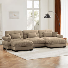 Load image into Gallery viewer, Super Comfort Oversized Modular Sectional Sofa With Movable Ottoman
