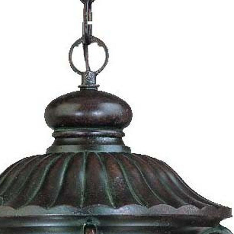 Naples 1-Light Marbelized Hanging Light - Mahogany
