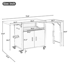 Load image into Gallery viewer, Foldable Outdoor Prep Station BBQ Cart With Trash Rack
