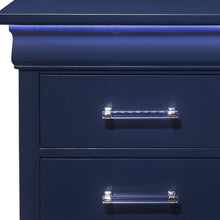 Load image into Gallery viewer, Two Drawer Solid Wood Lighted Nightstand - Blue
