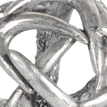 Load image into Gallery viewer, Faux Antler Decorative Orb - Antiqued Silver
