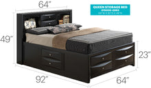 Load image into Gallery viewer, Modern Design Storage Bed With Bookcase Headboard
